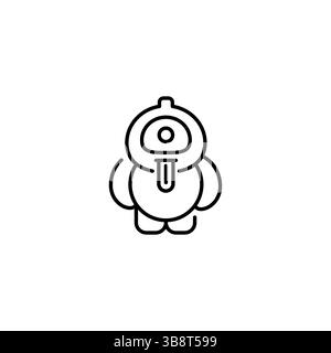 Icona Alien minimalista Illustrazione Vettoriale