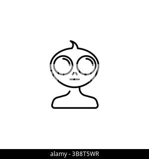 Icona Alien minimalista Illustrazione Vettoriale