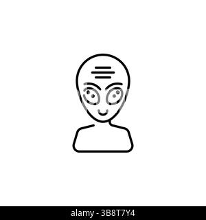 Icona Alien minimalista Illustrazione Vettoriale