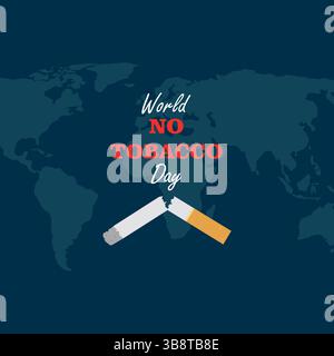 Illustrazione del vettore World No Tobacco Day. Illustrazione Vettoriale