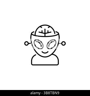 Icona Alien minimalista Illustrazione Vettoriale