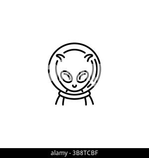 Icona Alien minimalista Illustrazione Vettoriale