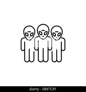 Icona Alien minimalista Illustrazione Vettoriale