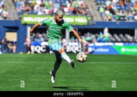 016 marzo 2024: Il centrocampista dei Seattle Sounders Alex Roldan (16) durante la partita di calcio della MLS tra i Seattle Sounders e i Colorado Rapids a Seattle, Washington. Steve Faber/CSM (immagine di credito: © Steve Faber/CSM via ZUMA Press Wire) Foto Stock