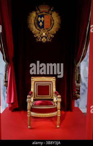 MOSTRA L'ULTIMA INCORONAZIONE PRESENTATA AL MOBILIER NATIONAL DI PARIGI Foto Stock