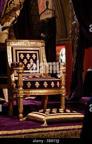 MOSTRA L'ULTIMA INCORONAZIONE PRESENTATA AL MOBILIER NATIONAL DI PARIGI Foto Stock