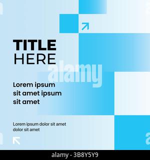 Design del post semplice e moderno - stile aziendale per l'idea di poster Design Illustrazione Vettoriale