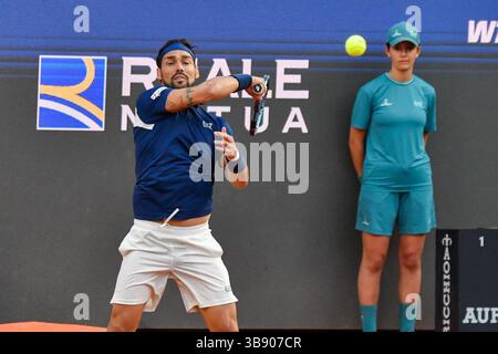 Roma, Italia. 8 maggio 2025. Fabio Fognini durante gli internazionali BNL D'Italia 2025 al foro Italico l'8 maggio 2025 a Roma, Italia Credit: Independent Photo Agency/Alamy Live News Foto Stock