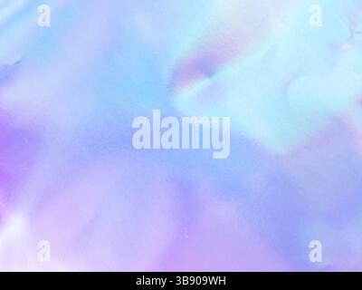 Splendido sfondo astratto olografico arcobaleno in color pastello e neon. Foto reale di lamina olografica per progetto creativo - de Foto Stock