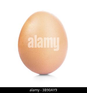 Uovo Beige isolato su uno sfondo bianco Foto Stock