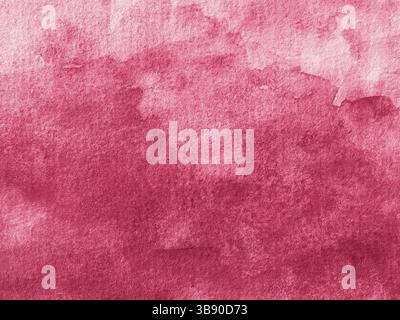 Dimostrazione del colore di Viva Magenta 2023 anni. Sfondo rosso color magenta. Acquerello astratto sfondo sfumato viola con spazio di copia per d Foto Stock