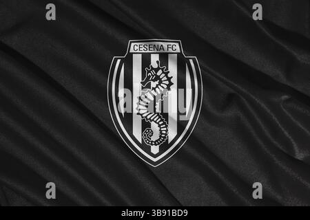 Pringsewu, Lampung 08 maggio 2025; sfondo texture logo bandiera Casena. Illustrazione 3D. Foto Stock