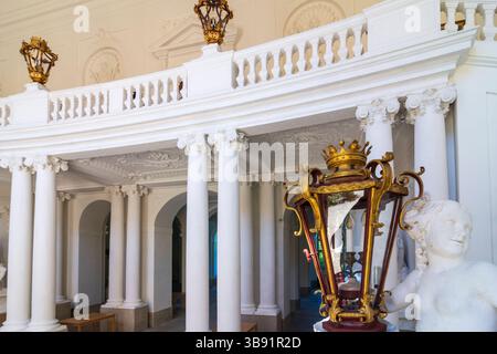 Castello di Eckartsau, parco nazionale interno Donau-Auen, Danubio-Donau Niederösterreich, bassa Austria Austria Foto Stock