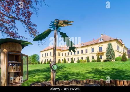 Castello di Eckartsau Nationalpark Donau-Auen, Danubio-Donau Niederösterreich, bassa Austria Austria Foto Stock