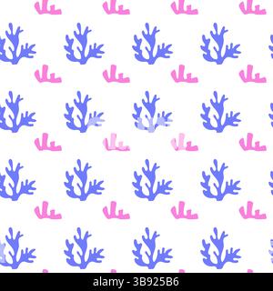 Corallo viola e rosa senza cuciture. Illustrazione Vettoriale