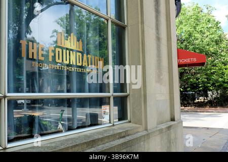 The Foundation, un ristorante locale, cocktail bar, musica dal vivo e luogo di ritrovo a Richmond, Virginia; parte del Lindsey Food Group. Foto Stock