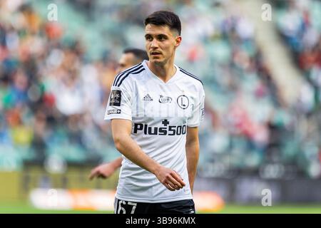 28 aprile 2023, Varsavia, Polonia: Bartosz Kapustka di Legia visto durante la partita polacca di PKO Ekstraklasa League tra Legia Warszawa e Wisla Plock al Marshal Jozef Pilsudski Legia Warsaw Municipal Stadium. Punteggio finale; Legia Warszawa 2:0 Wisla Plock. (Immagine di credito: © Mikolaj Barbanell/SOPA Images via ZUMA Press Wire) Foto Stock