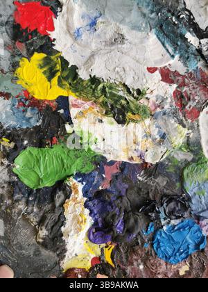 la struttura della tavolozza dei colori è un ottimo sfondo Foto Stock