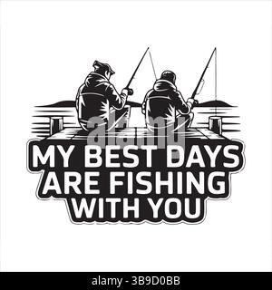 Design svg per la pesca Illustrazione Vettoriale