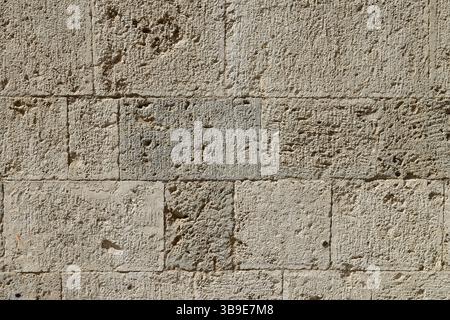 Antico sfondo in muratura con pareti in pietra antica. Foto Stock