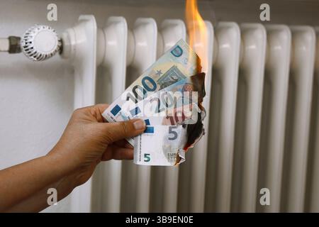 Distruzione del denaro attraverso l'inflazione Foto Stock