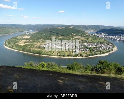Boppard Rhine Bend Foto Stock