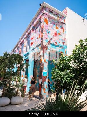 Tiffany & Co Il punto vendita è circondato da un'arte colorata nel quartiere del design di Miami Foto Stock
