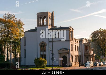 Willa Fitznera. Edificio storico, ex villa dell'industriale Wilhelm Fitzner. Siemianowice Śląskie, Polonia Foto Stock