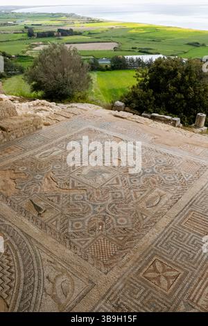 Cipro, Episkopi, Kourion, il sito archeologico di Kourion, la casa di Eustolio, mosaici di pavimento Foto Stock
