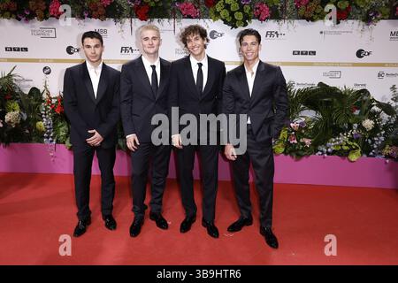 Julien Brown, Luis Freitag, bene Schulz e Tim Schaecker bei der 'Deutscher Filmpreis' Verleihung AM 9.05.2025 a Berlino Foto Stock