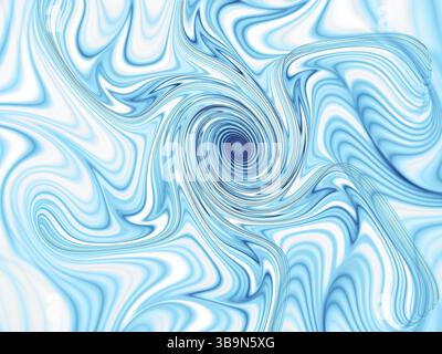 Sfondo a spirale - immagine astratta generata dal computer. Geometria frattale - ricci caotici. Marbling digitale. Sfondo esoterico o psichedelico per enigmi Foto Stock