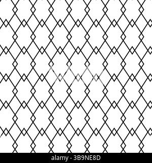Schema geometrico astratto con rombo. Uno sfondo vettoriale senza interruzioni. Texture in bianco e nero. Motivo grafico moderno per poster, volantini, banner, pollici Illustrazione Vettoriale