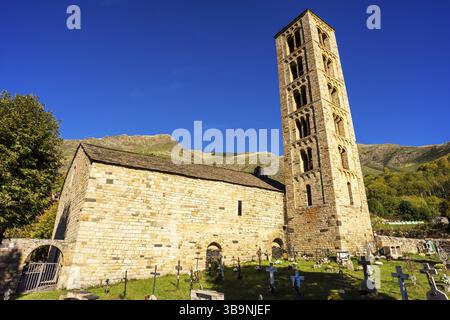 Sant Climent de Tauell, Valle del Bohi (la Vall de Boi) regione catalana dell'alta Ribagorza, provincia di Lerida, Spagna, Europa Foto Stock