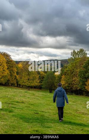 Passeggiata autunnale nell'alta Lusazia Foto Stock