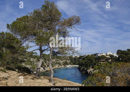 Cala pi, Llucmajor, Maiorca, Isole Baleari, Spagna, Europa Foto Stock