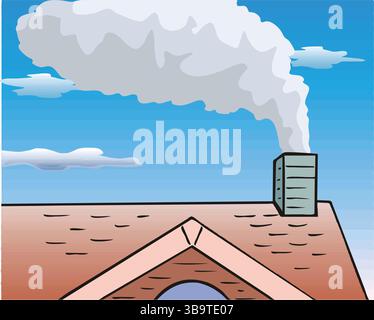 Illustrazione vettoriale isolata icona di fabbriche di edifici industriali e centrali elettriche Illustrazione Vettoriale