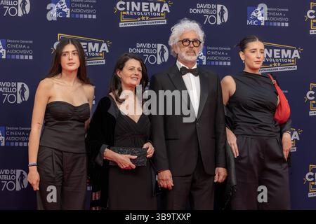 ITA: 70° David di Donatello - Red Carpet Roma, Italia - 7 maggio 2025: Gli ospiti partecipano al Red carpet durante il 70° David di Donatello presso Cinecitta Studios. Roma RM Italia Copyright: XGennaroxLeonardix Foto Stock