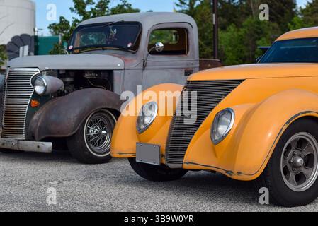 28 maggio 2022 - East Gwillimbury, Ontario, Canada: Vecchie auto in mostra al Classic Car Show Foto Stock