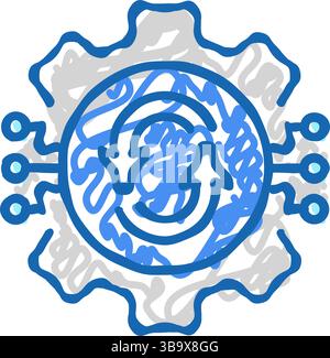 illustrazione dell'icona dell'analista della gestione delle modifiche Illustrazione Vettoriale