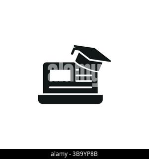 Educazione on line icona Illustrazione Vettoriale