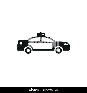 Icona dell'auto della polizia Illustrazione Vettoriale