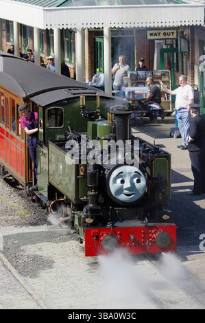 Tal y Llyn, Railway, Tom Rolt, No 7, locomotiva a vapore, Galles del Nord, Regno Unito. Foto Stock