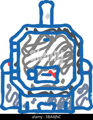 illustrazione dell'icona della biomassa della caldaia Illustrazione Vettoriale