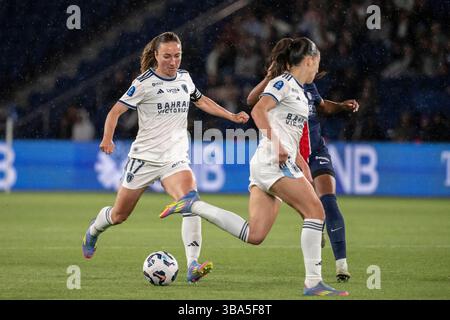 Parigi, Francia. 11 maggio 2025. Gaetane THINEY del Paris FC durante la semifinale femminile di Arkema Premiere Ligue tra Parigi e Paris FC l'11 maggio 2025 al Parc des Princes di Parigi, Francia.foto di Eliot Blondet/ABACAPRESS.COM crediti: Abaca Press/Alamy Live News Foto Stock