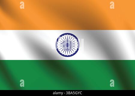 Bandiera della aaa. illustrazione vettoriale digitale con proporzioni e colori ufficiali della bandiera aaa. Bandiera ondulata. Illustrazione Vettoriale