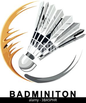 Volano da badminton con effetto Motion – Dynamic Sports Branding Illustrazione Vettoriale