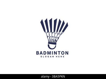 Logo badminton Shuttlecock – Branding sportivo moderno Illustrazione Vettoriale