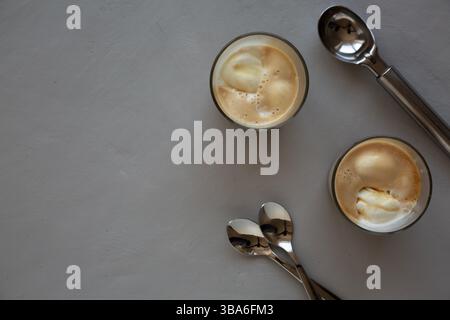 Gelato al caffè affogato fatto in casa Foto Stock