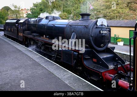 Il motore a vapore Eric Treacy nella stazione di Pickering, durante il gala del vapore. Foto Stock
