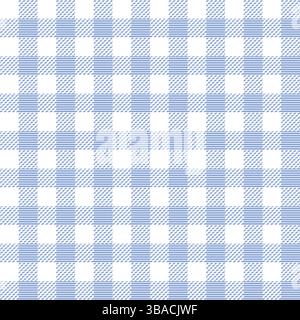 Classica tovaglia da cucina con motivo tartan a quadri. Stampa di assegni geometrici di colore azzurro. Picnic in plaid in inglese classico per Illustrazione Vettoriale